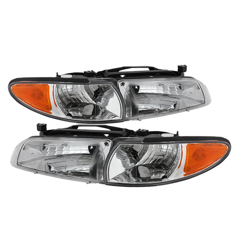 Xtune Pontiac Grand Prix 97-03 Crystal Headlights w/ Amber Corner Lights HD-JH-PGPRIX-SET-AM-C SPYDER