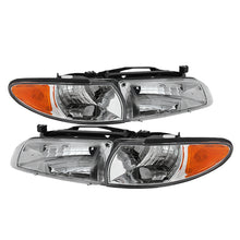 Load image into Gallery viewer, Xtune Pontiac Grand Prix 97-03 Crystal Headlights w/ Amber Corner Lights HD-JH-PGPRIX-SET-AM-C SPYDER