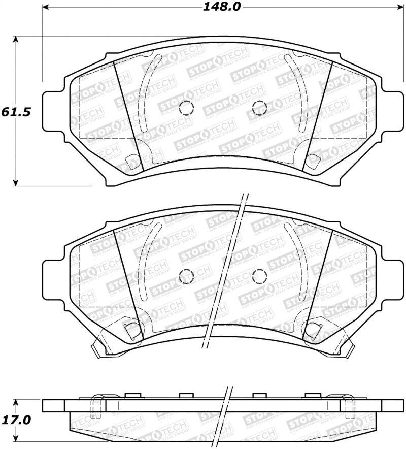 StopTech Street Disc Brake Pads - 305.06990