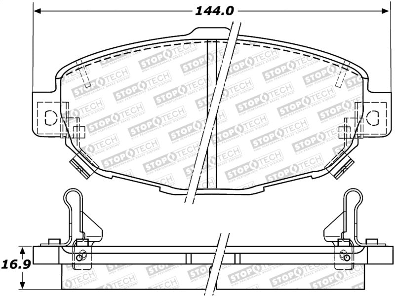 StopTech Premium Ceramic Front Brake Pads - 308.05710 Stoptech