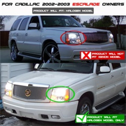 Spyder Cadillac Escalade 02-06 Projector Halogen Model- LED Halo DRL Smke PRO-YD-CE02-DRL-SM SPYDER