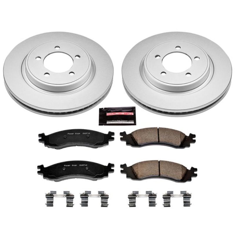 Power Stop 06-10 Ford Explorer Front Z17 Evolution Geomet Coated Brake Kit PowerStop
