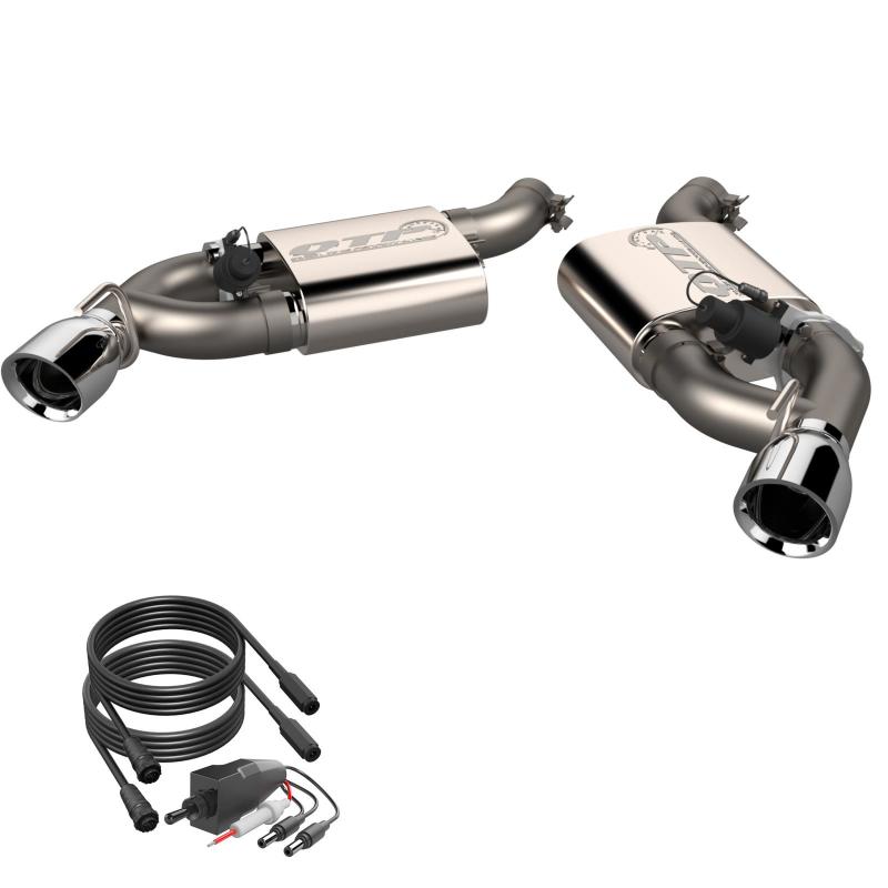 QTP 16-18 Chevrolet Camaro SS 6.2L 304SS Screamer Axle Back Exhaust w/4.5in Dual Tips QTP