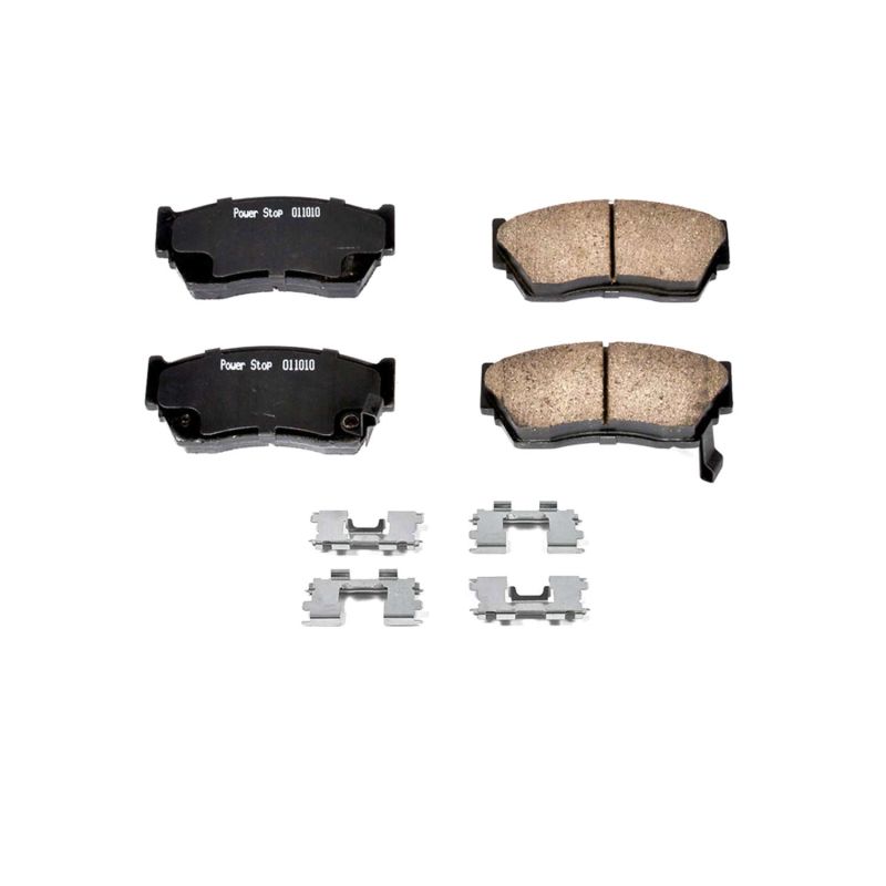 Power Stop 91-93 Nissan NX Front Z17 Evolution Ceramic Brake Pads w/Hardware PowerStop