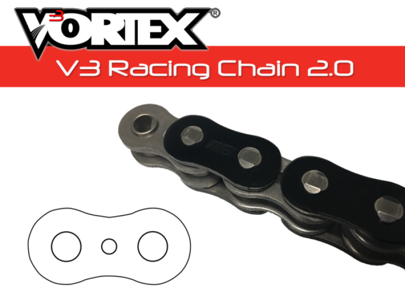 Vortex Racing V3 2.0 Chain 530SX3-114- Black