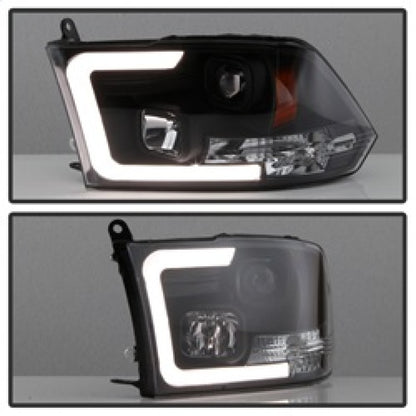 Spyder 09-16 Dodge Ram 1500 Version 2 Headlights Light Bar DRL Black PRO-YD-DR09V2-LBDRL-BK SPYDER