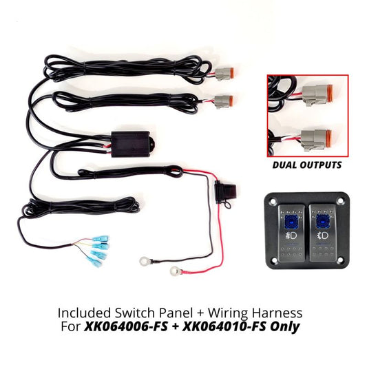 XKGlow 10in Razor Light Bar Fog + Strobe Kit - Part XK064010-FS-KIT