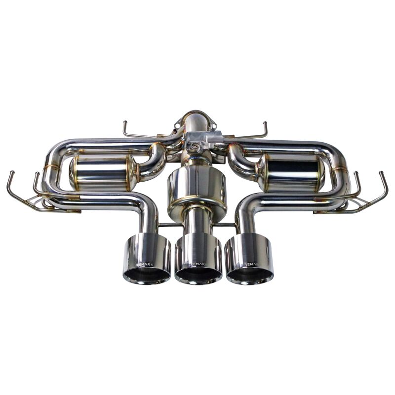 Remark 2023+ Honda Civic Type-R (FL5) Triple Tip Catback Exhaust w/ Triple Tip & Front Pipe Remark
