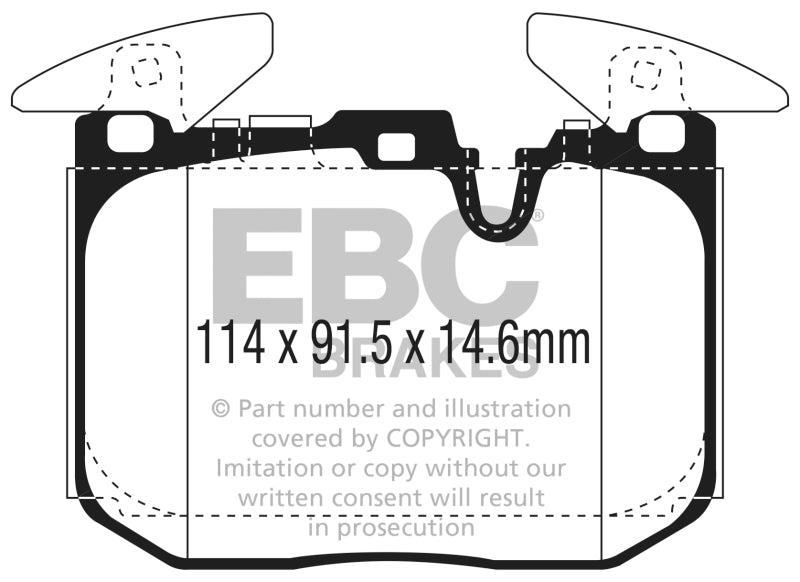 EBC YellowStuff Front Brake Pads - DP42303R EBC