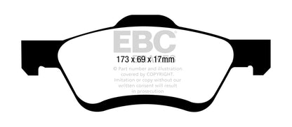 EBC YellowStuff Front Brake Pads - DP41709/2R EBC