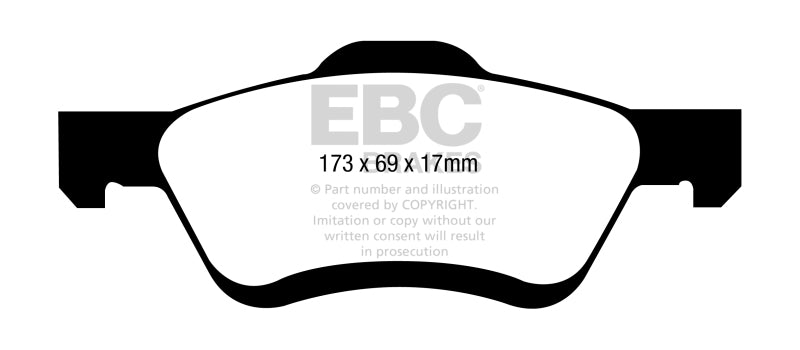 EBC YellowStuff Front Brake Pads - DP41709/2R