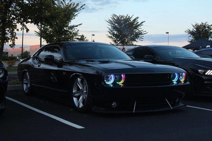 Oracle 15-21 Dodge Challenger Dynamic Surface Mount Headlight Halo Kit - ColorSHIFT - Dynamic ORACLE Lighting