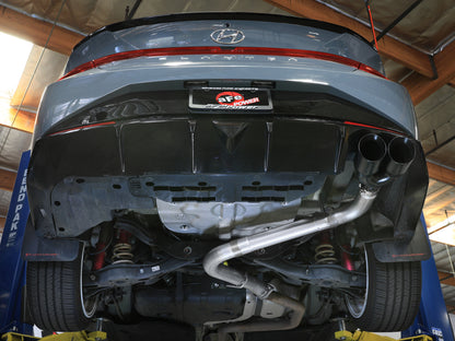 aFe Takeda 21-25 Hyundai Elantra 1.6L (t) 3in. SS Axle-Back Exhaust System w/Black Tips
