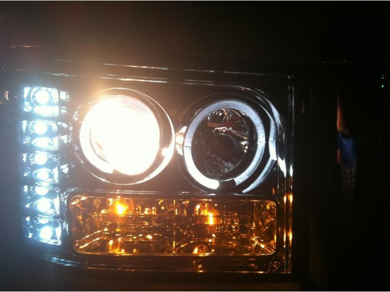 Spyder GMC Sierra 1500/2500/3500 07-13 Projector Headlights LED Halo- LED Chrome PRO-YD-GS07-HL-C SPYDER