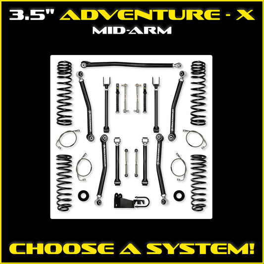 Rock Krawler 2018+ Jeep Wrangler JL 2DR 3.5in Adventure-X Long Arm Suspension - Stage 1