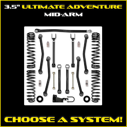 Rock Krawler 2020+ Jeep Wrangler JLU 4DR (Diesel) 3.5in Ultimate AdventureSystem - Stage 1