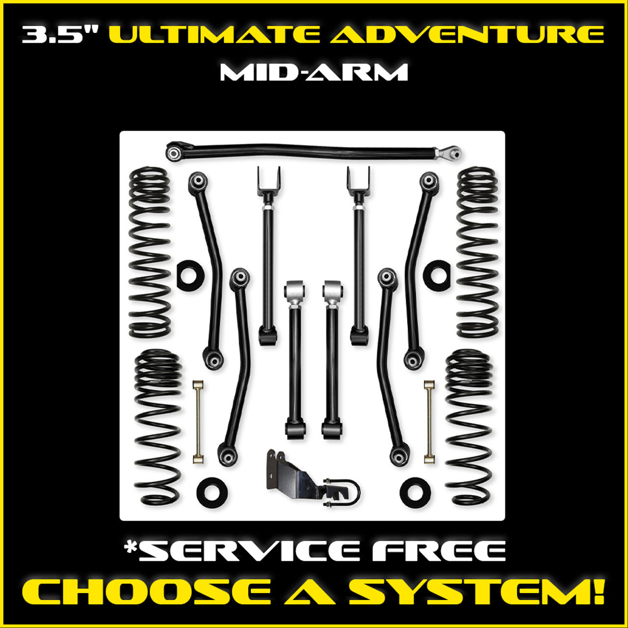 Rock Krawler 2018+ Jeep Wrangler JL 2DR 3.5in Ultimate Adventure System