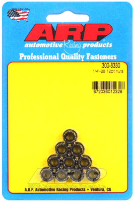 ARP 1/4in -28 12pt Nut Kit (Pack of 10) ARP