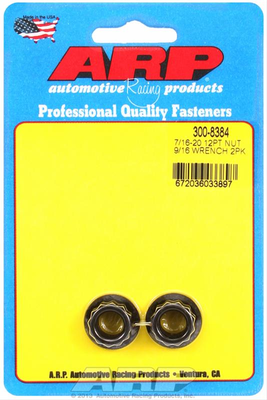 ARP 7/16in-20 / 9/16 Socket / 12pt Nut Kit 2 Pack