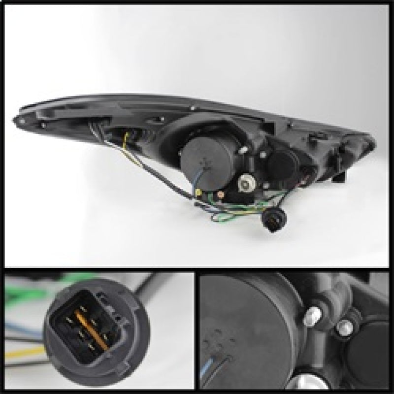 Spyder Hyundai Elantra 11-13 Projector Headlights LED Halo DRL Blk PRO-YD-HYELAN11-DRL-BK SPYDER