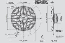 Load image into Gallery viewer, SPAL ELECTRIC FAN SPAL 12.00&quot; Inch Electric Fan Pusher Style High Performance 1380CFM 10 Curved Style blades