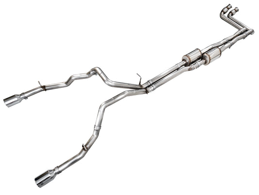 AWE 25+ RAM 1500 3.0TT 0FG Catback Touring Exhaust - Chrome Silver Tips