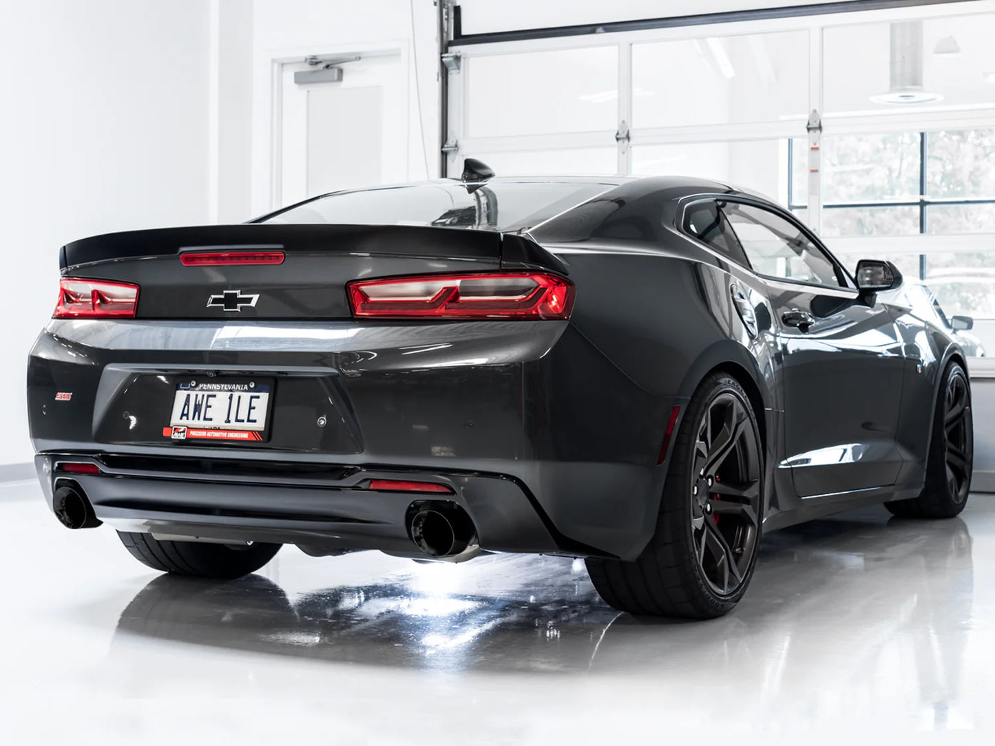 AWE 3015-33103 Touring Edition Axle-Back Exhaust – Diamond Black Tips | 2016–2024 Camaro SS & LT1