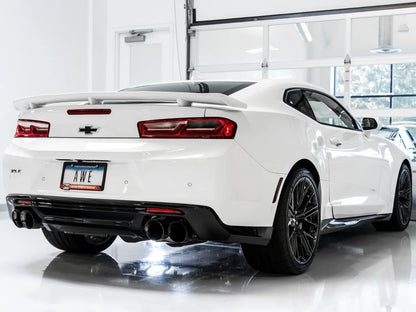 AWE 3015-42093 Touring Edition Axle-Back – Chrome Quad Tips | 2016–2024 Camaro SS / ZL1 / LT1