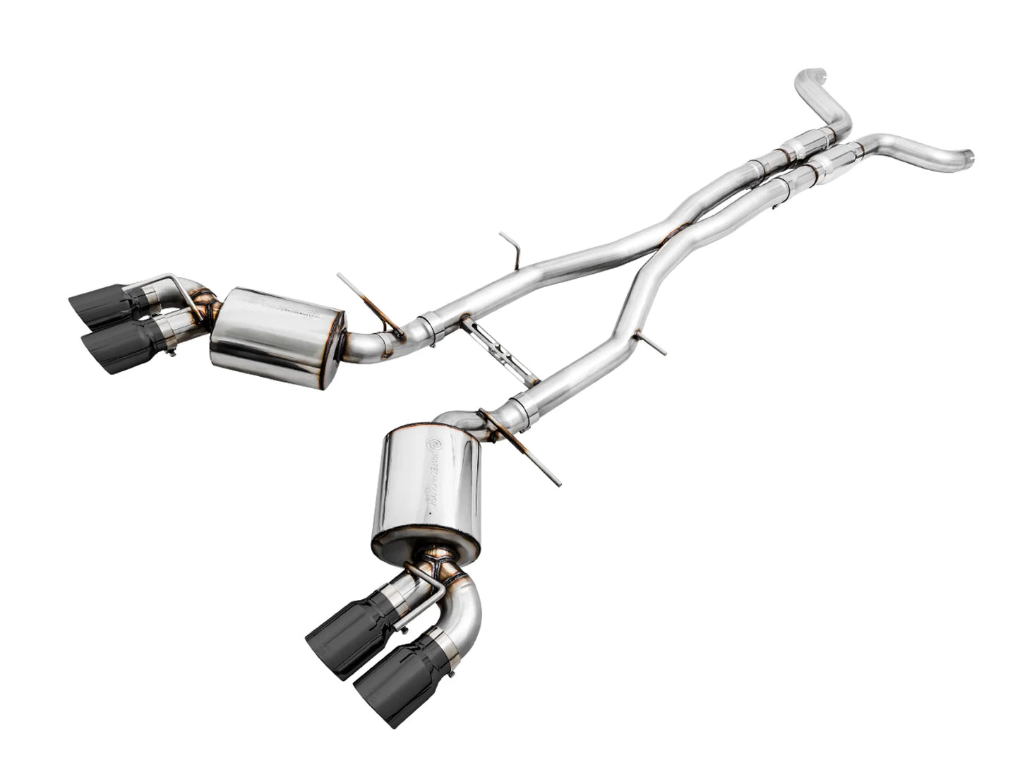 AWE 3015-43114 Touring Cat-Back Exhaust – Resonated – Diamond Black Quad Tips | Camaro SS/ZL1/LT1 2016–2024