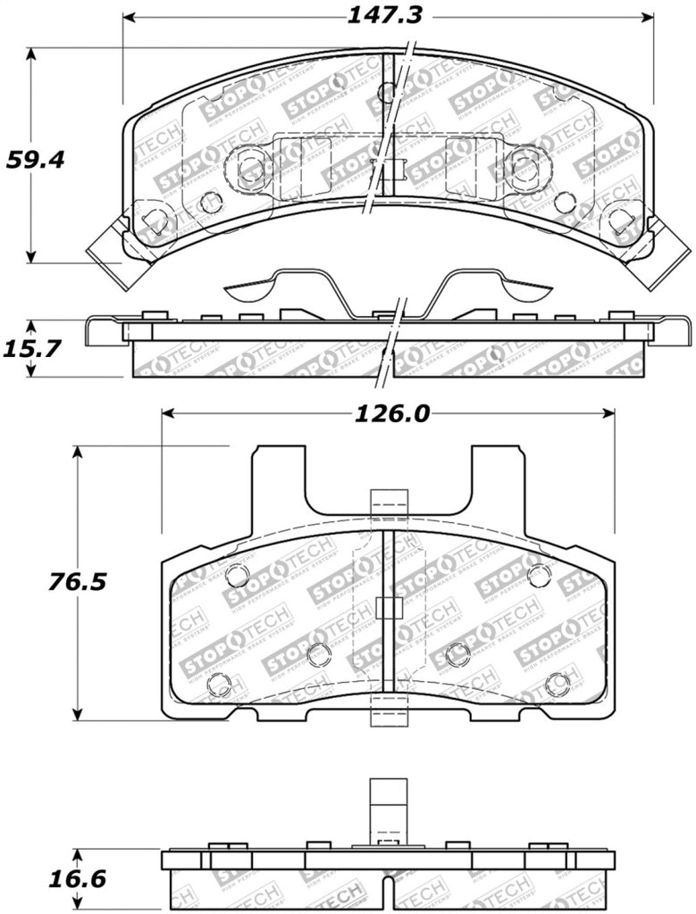 StopTech Premium Ceramic Front Brake Pads - 308.03690