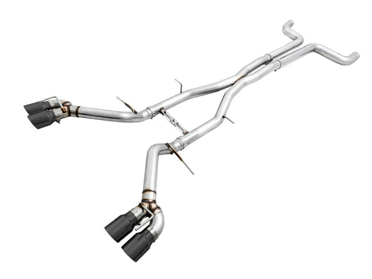 AWE 3020-43074 Track Edition Cat-Back Exhaust – Diamond Black Quad Tips | 2016–2024 Camaro SS / ZL1 / LT1