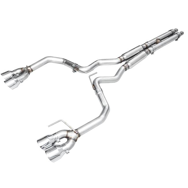 AWE 2024 Ford Mustang GT Fastback S650 RWD SwitchPath Catback Exhaust w/ Quad Chrome Silver Tips