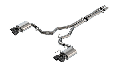 Borla 2024 Ford Mustang Dark Horse 5.0L V8 w/Active Exhaust ATAK Cat-Back Exhaust System - BC Tips Borla