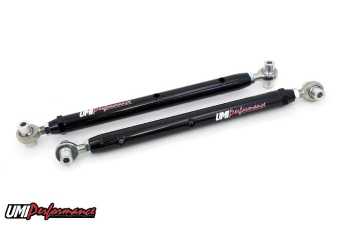 UMI Performance 1978-1988 GM G-Body Rear Lower Control Arms, Double-Adjustable, Rod Ends- 3027-B