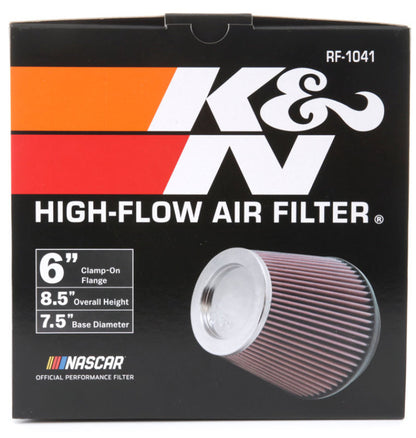 K&N Round Tapered Universal Air Filter 6 inch Flange 7 1/2 inch Base 5 inch Top 7 1/2 inch Height K&N Engineering