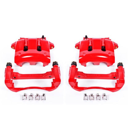 Power Stop 05-10 Ford Mustang Front Red Calipers w/Brackets - Pair PowerStop