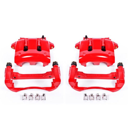 Power Stop 05-10 Ford Mustang Front Red Calipers w/Brackets - Pair PowerStop