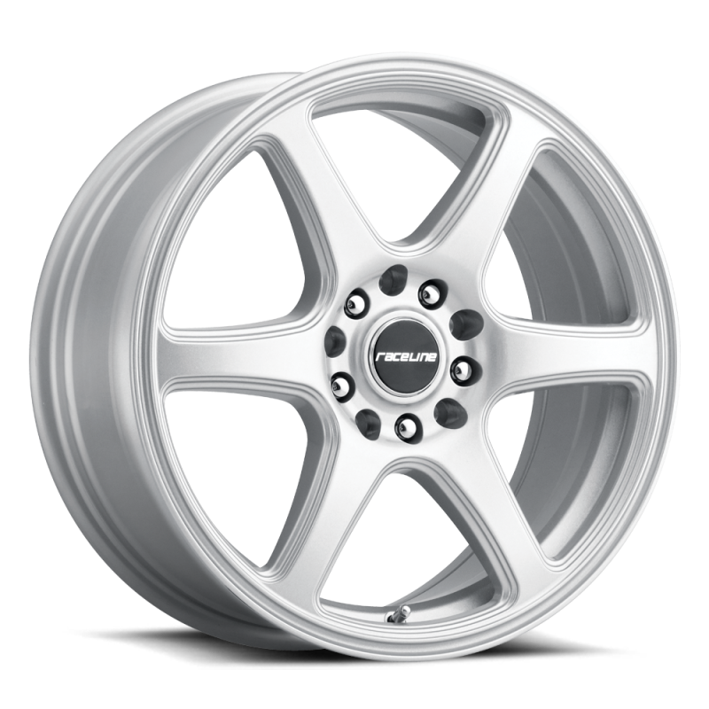 Raceline 146S Matrix 15x7in / 4x100/4x114.3 BP / 40mm Offset / 72.62mm Bore - Gloss Silver Wheel