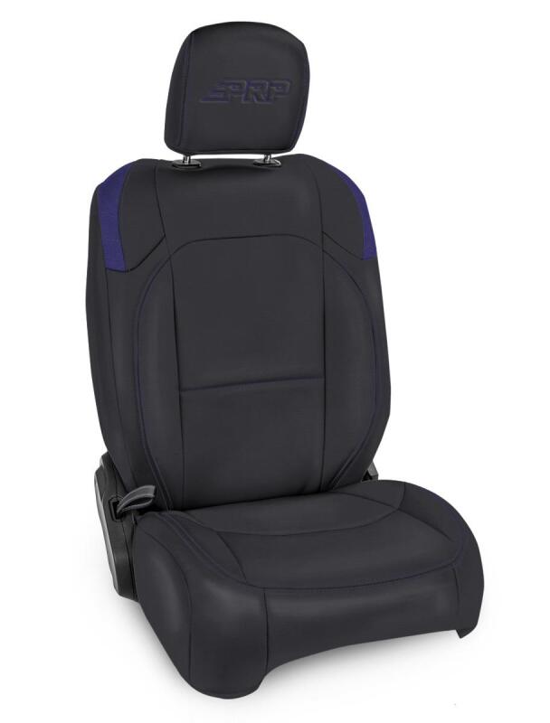 PRP Jeep Wrangler JL Front Seat Covers Jeep Gladiator JT- with Molle Back (Pair) - Black/Purple B040-08