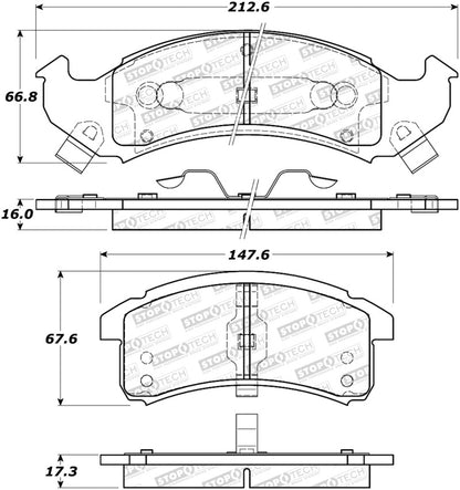 StopTech Premium Ceramic Front Brake Pads - 308.06230 Stoptech