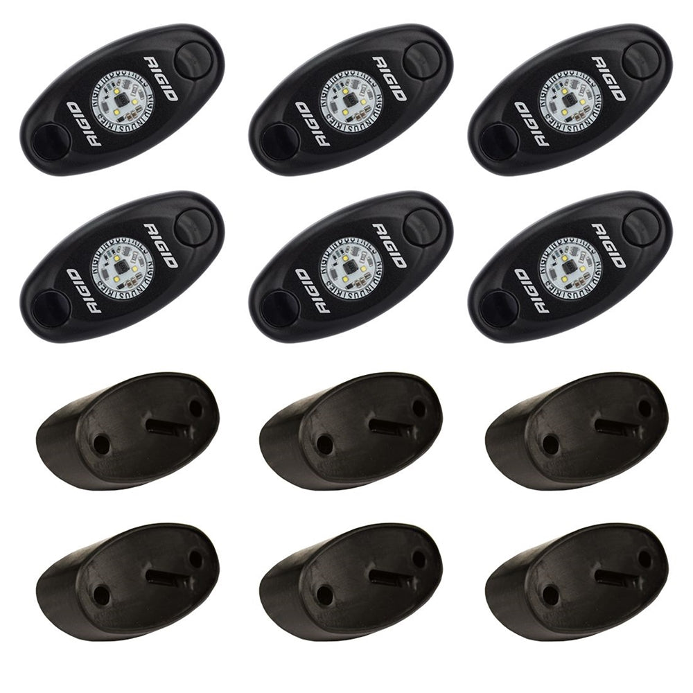 Rigid Industries Rock Light Kit Blue Set of 6 Lights A-Series - 400283