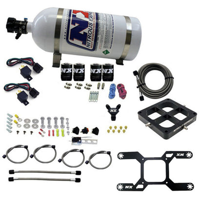 Nitrous Express Dry, Quad Stage Billet Crossbar Plate System 100-2000 HP (4500 Flange) - 66447-10