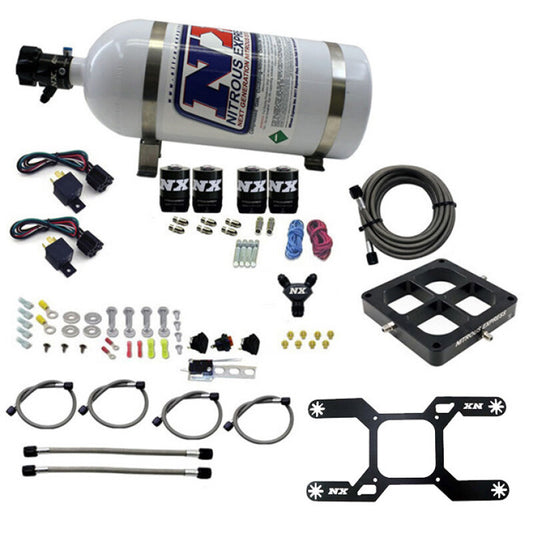 Nitrous Express Dry, Quad Stage Billet Crossbar Plate System 100-2000 HP (4500 Flange) - 66447-10
