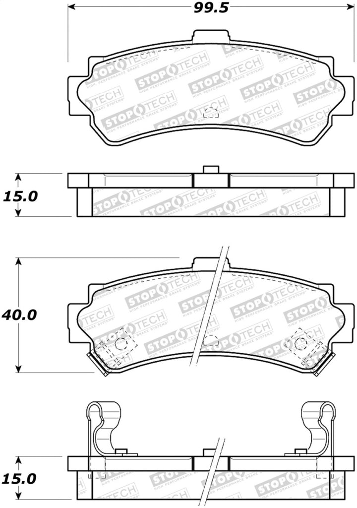 StopTech Premium Ceramic Brake Pads - 308.06690