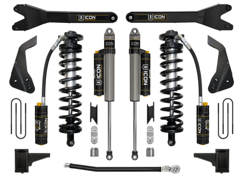 ICON 08-10 Ford F250/F350 4-5.5in Stage 4 Coilover Conversion System w/ Radius Arms