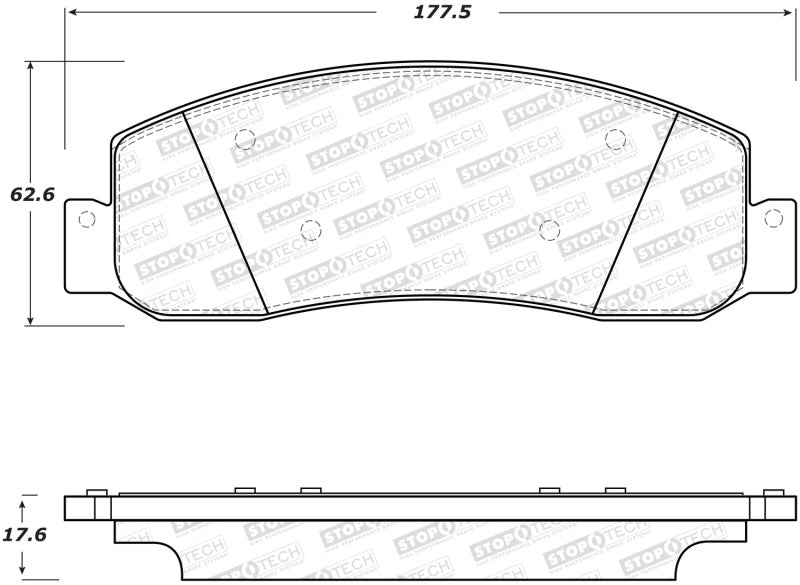 StopTech Premium Ceramic Rear Brake Pads - 308.13330