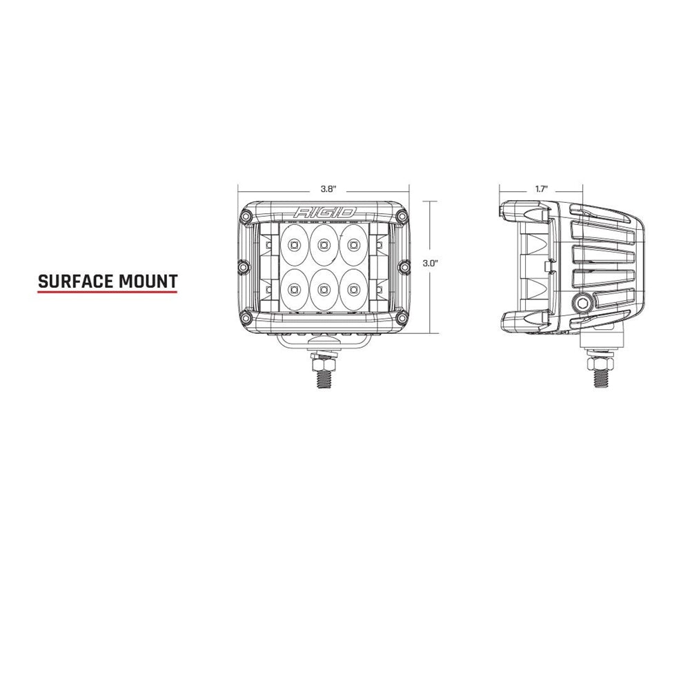 Rigid Industries Flood Surface Mount Pair D-SS Pro - 262113