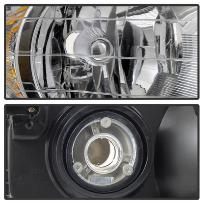 Xtune Dodge Ram 1500 02-05 Amber Crystal Headlights Chrome HD-JH-DR02-AM-C SPYDER
