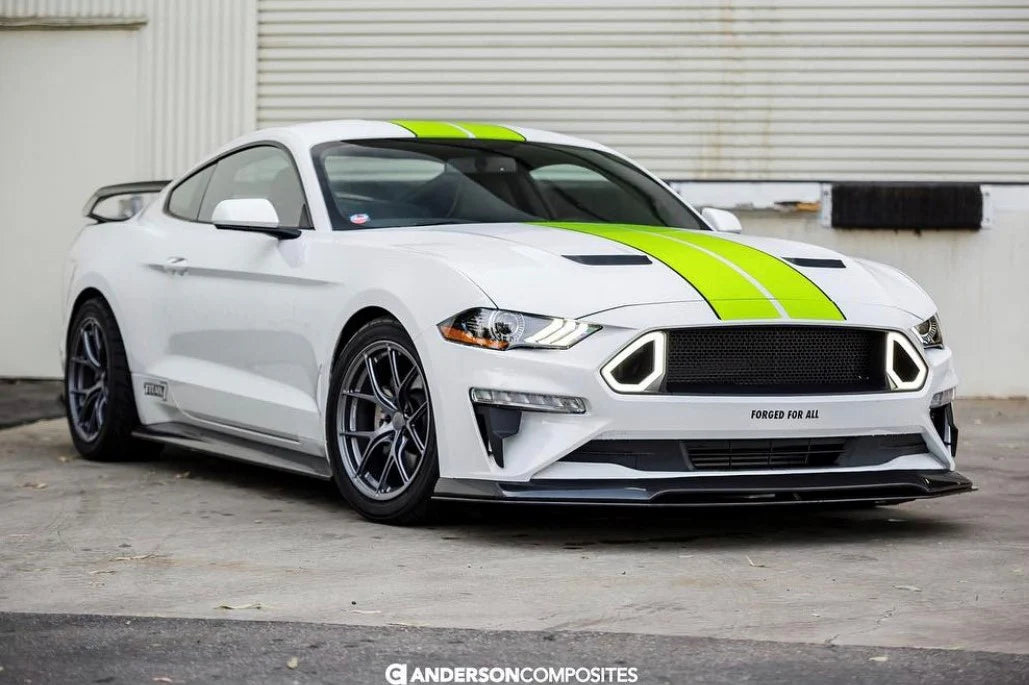 Anderson Composites 2018 - 2023 Ford Mustang Type-AR Carbon Fiber Front Chin Splitter (Pp1) - AC-FL18FDMU-AR