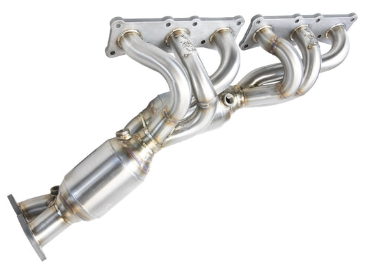AFE BMW 3-Series (E90/91/92/93) 06-13 128i (E82/E88) 08-13 L6-3.0L (N52) Twisted Steel 304 Stainless Steel Long Tube Header w/ Cat aFe